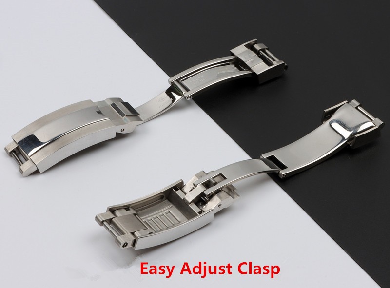 9mm stainless steel buckle silver rose gold black for role buckle oyster lock for Daytona Submarine GMT role easy adjust clasp