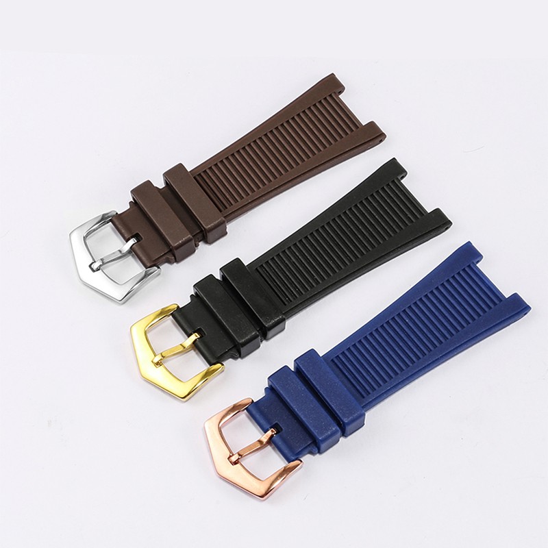 High Quality 25mm Rubber Silicone Watch Strap for Patek PP 5711/5712G Nautilus Wristband Men Women Dedicated Prong Bracelet