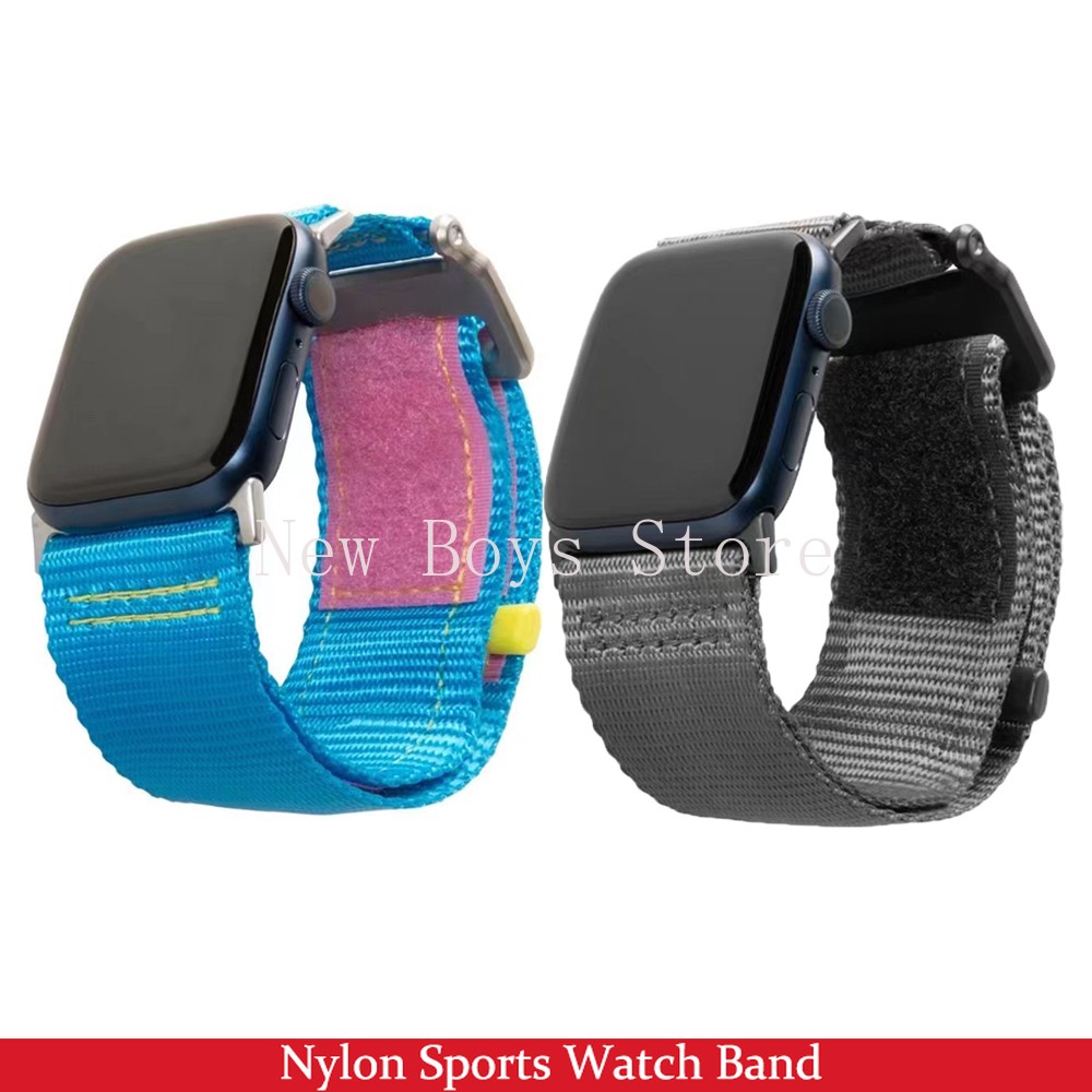 Nylon watch strap for apple watch 7 6/se/5/4/3/2/1 band active le strap for iwatch 44mm 42mm sport wristband for iwatch 7 41 45mm