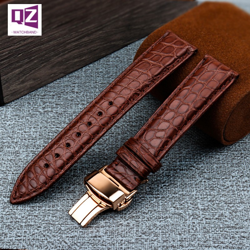 Genuine crocodile watch strap 18mm 19mm 20mm 21mm 22mm 24mm watchband man watch band crocodile skin leather bracelet belts