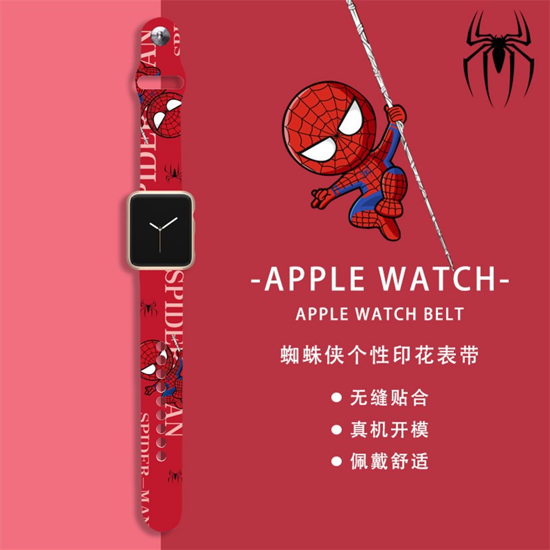 Disney game story 3 Losto Stitch Spiderman Iron Man watches watchband 20mm Apple watch watchband 38mm 40mm silica gel 42mm 44mm