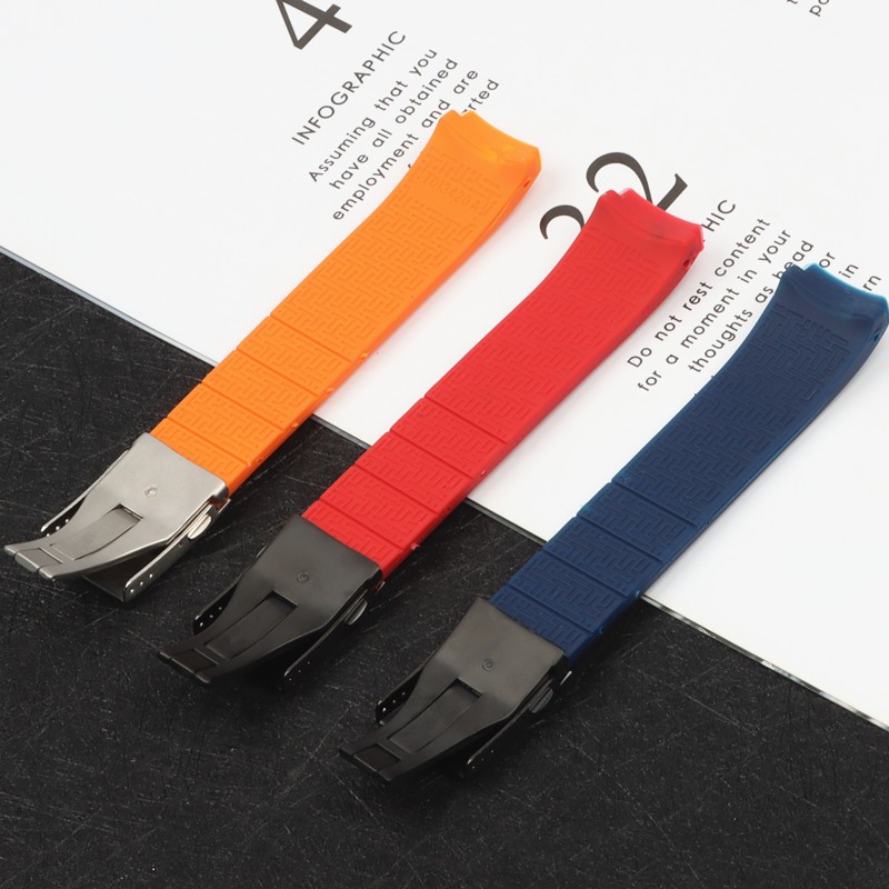 Soft Silicone Watch Band 21mm Fit For Tissot Strap For T013 T047 Rubber T-sports Watchband Waterproof For T013420A T047420A