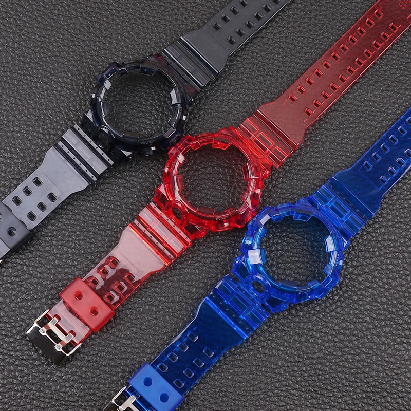 Watch Accessories 16mm Resin Strap for Casio G-SHOCK GA-700-710-735 Watch Transparent Strap Men & ML Sport Watch Case