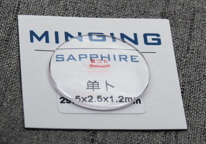 Hot! Free shipping 1pc 1.2mm single dome convex real sapphire crystal from size 30mm to 42mm