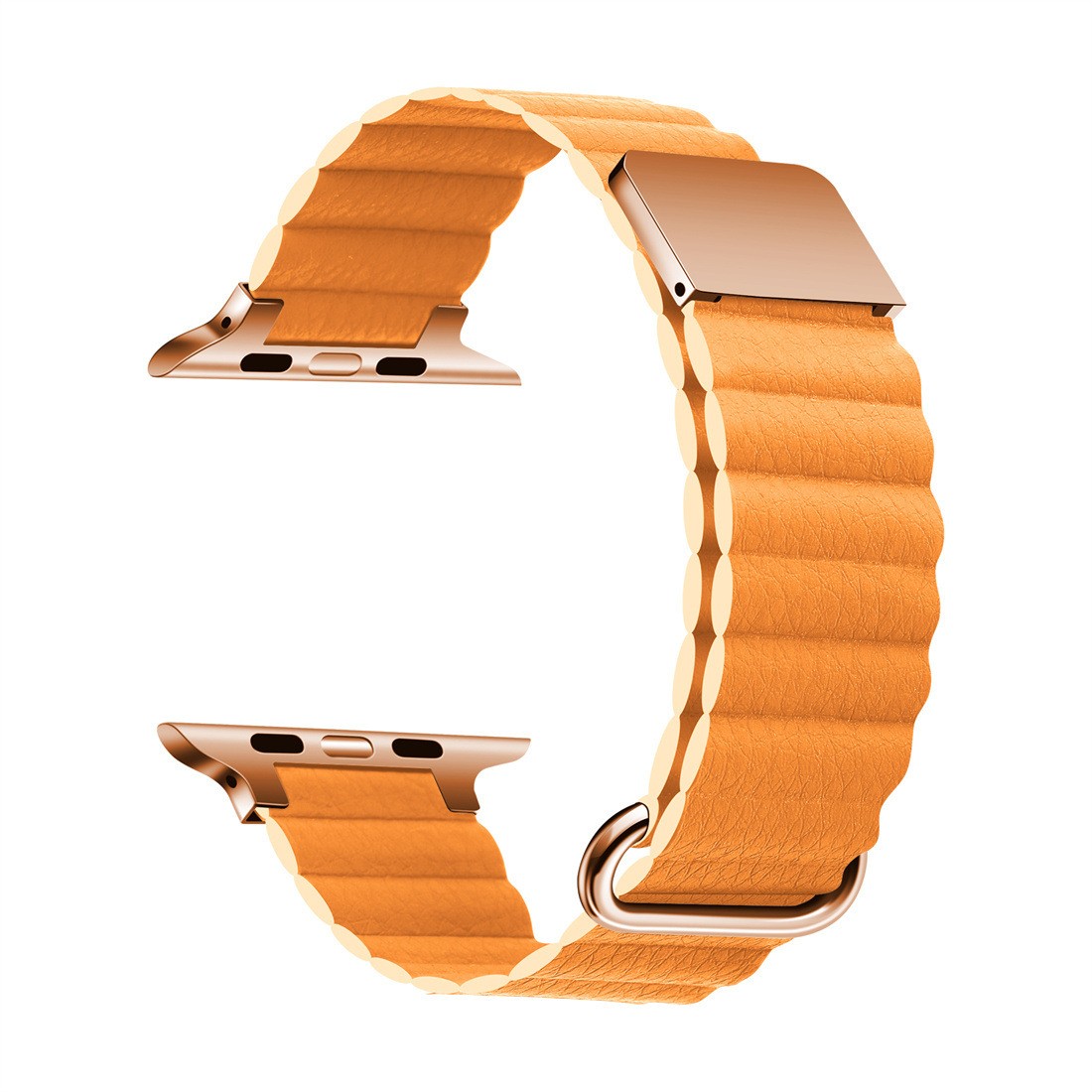 Magnetic Leather Loop Strap for Apple Watch Band 44mm 40mm 45mm 41mm 42mm 38mm Bracelet for iWatch Series 7 6 SE 5 4 3 Strap