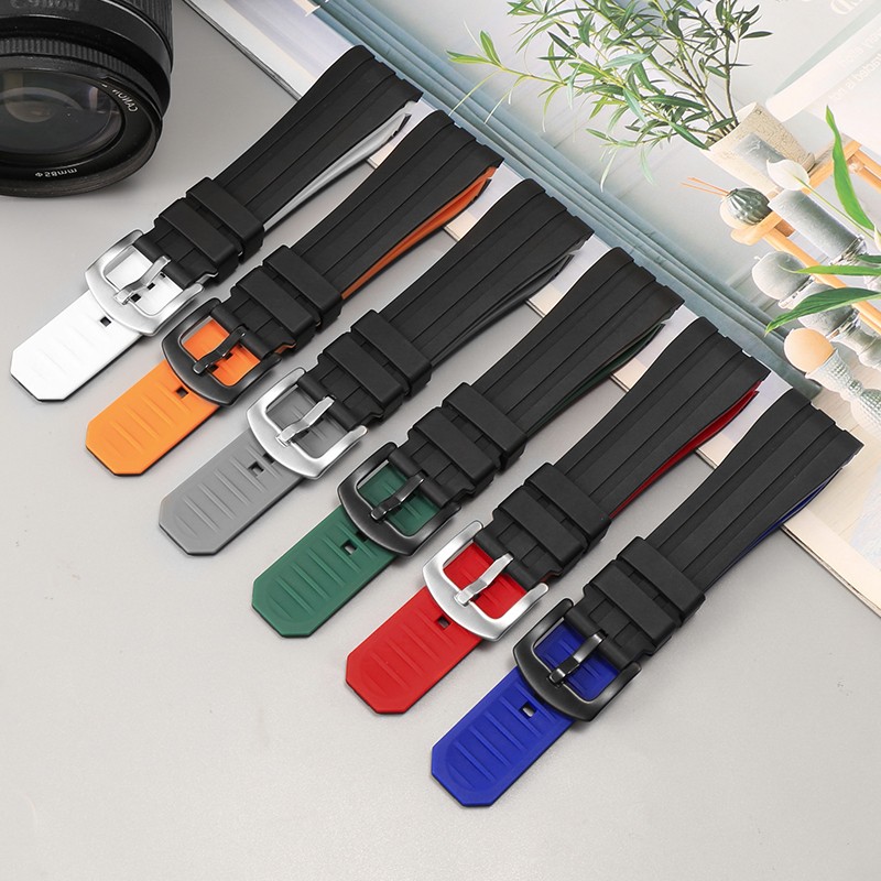 Arc interface silicone strap men women universal bracelet 20mm 22mm rubber watchband outdoor sports wristband