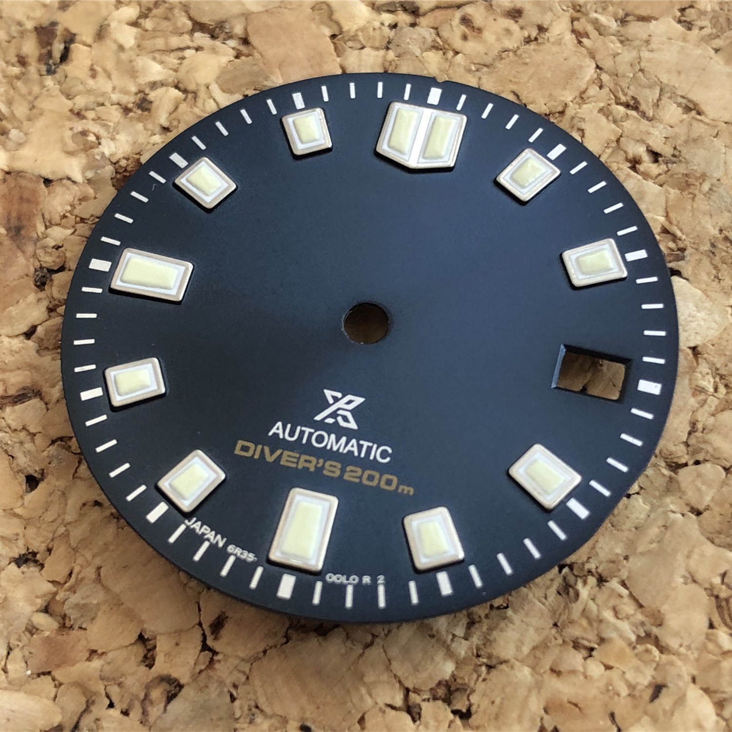 S-watch dial with s logo for sei..Oemdial blue color 28.5mm super c3 plume fit skx007/009 Japan 6r35