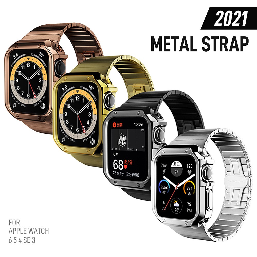 High Quality Stainless Steel Strap for Apple Watch Series 7 Band 41mm 45mm Metal Bracelet Band for iwatch 6 5 4 44mm 40mm Correa