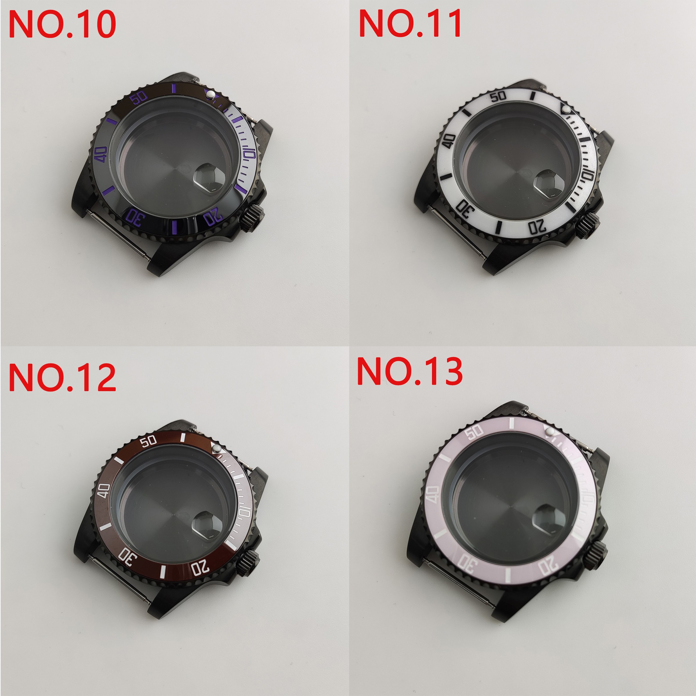 NH35 case 40mm sterile watch case add ceramic bezel fit NH35 movement NH36