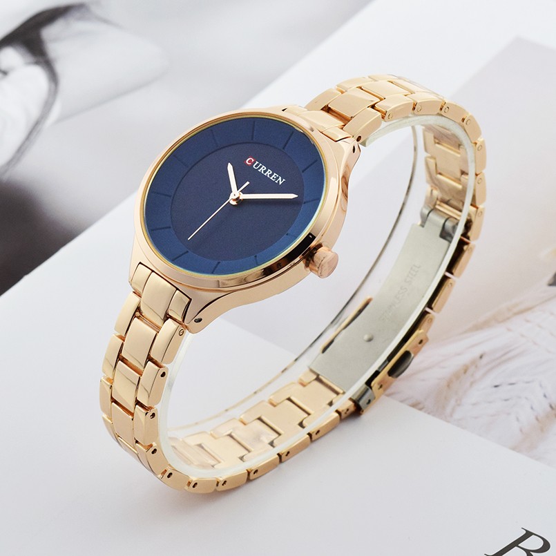 CURREN Fashion Creative Design Ladies Quartz Watch Woman Luxury Stainless Steel Women Watches Casual Female Clock