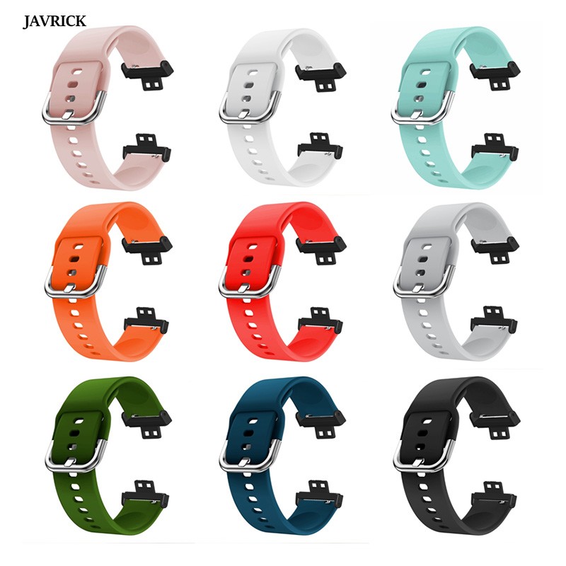 Durable Solid Color Soft Silicone Wristband Watch Wrist Strap For Huawei Watch Fit Smart Wristband Accessories