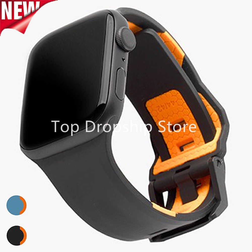 Strap for Apple Watch7 41mm 45mm 38mm/40mm/42mm/44mm Silicone Waterproof Watch Band for iWatch Series 6/SE/5/4/3/2 Wristband