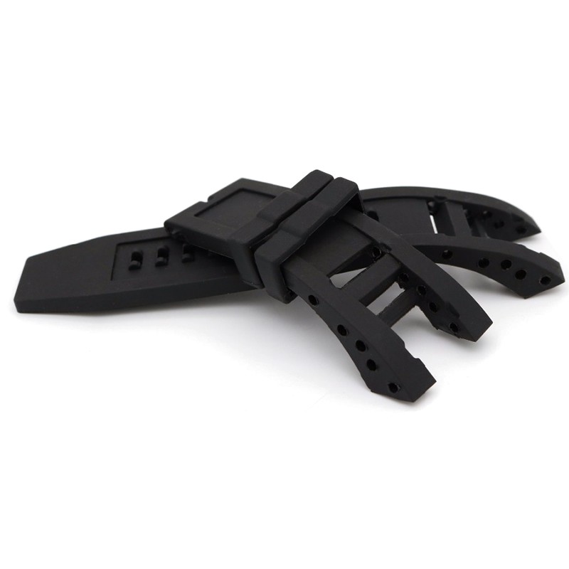 CARLYWET New Style Men Women Black Strap Silicone Rubber Replacement Strap Special Popular Strap