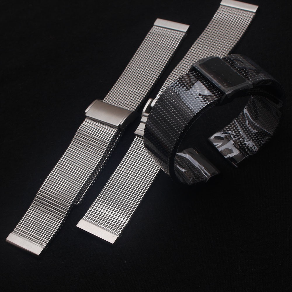 New High Quality Watches 18mm 20mm 21mm 22mm Stainless Steel Black Silver Watches Mesh Bracelet Watch Band Strap Fit Brands