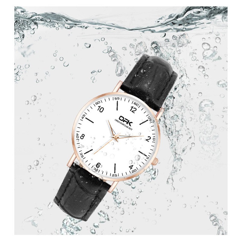 Ladies Watch Korean Fashion Trend Strap Quartz Watch, Punk Style Waterproof Luminous Luxury Leather Watch Accessories Women Gifts