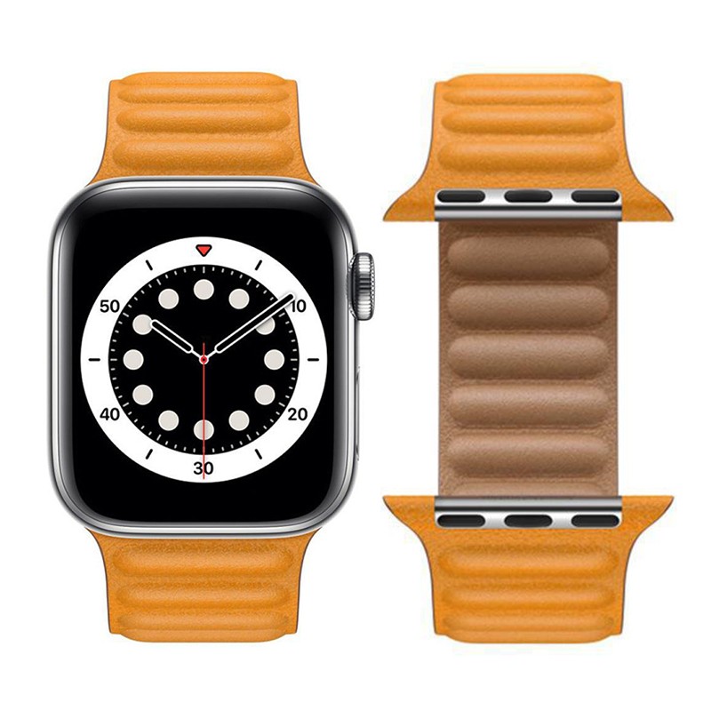 Genuine Leather Strap for Apple Watch SE 7 6 5 4 Band Magnetic Loop Wirstband 38mm 40mm 41mm 42mm 44mm 45mm Women Men Bracelet