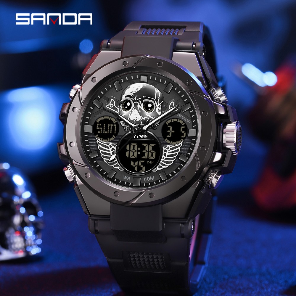 G Style Military Watches Shockproof Men Fashion Skull Watch Electronic Quartz Man Sports Wrist Watch Swimming relogio masculino 2022