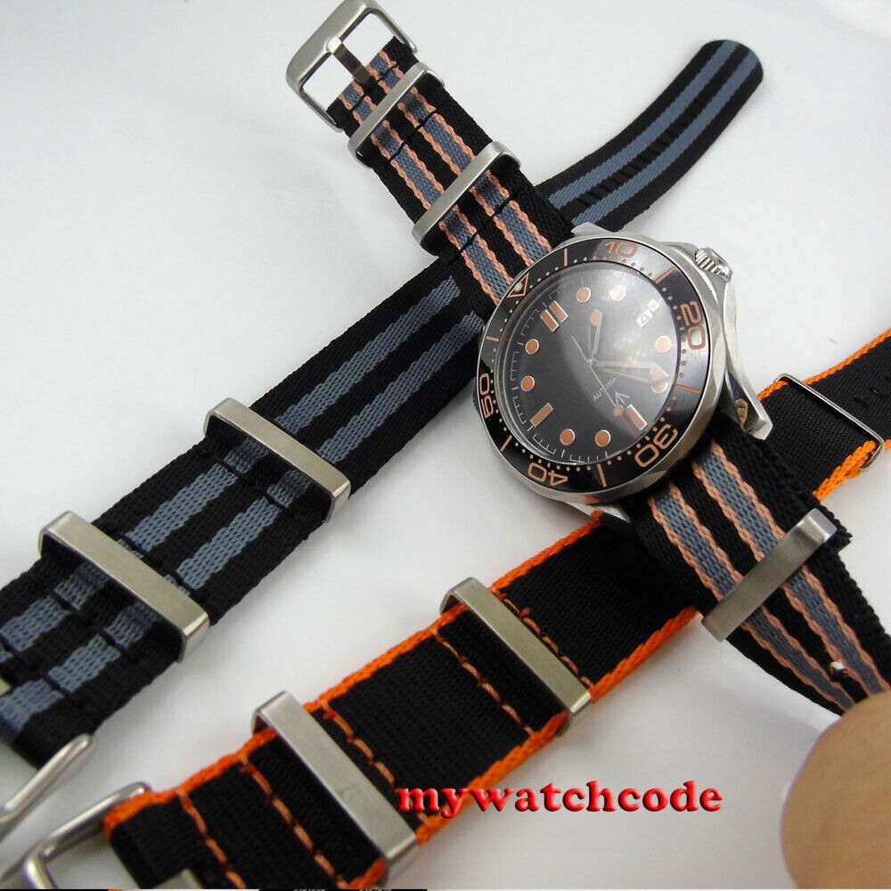 20mm black strap premium quality 20mm nylon watch band for military watch