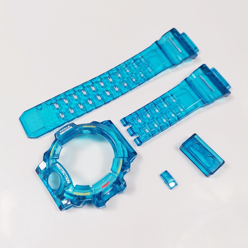 GW9400 Ice Transparent Silicone Rubber Watchband and Bezel Transparent Watchband Cover with Tools Wholesale Dropshipping