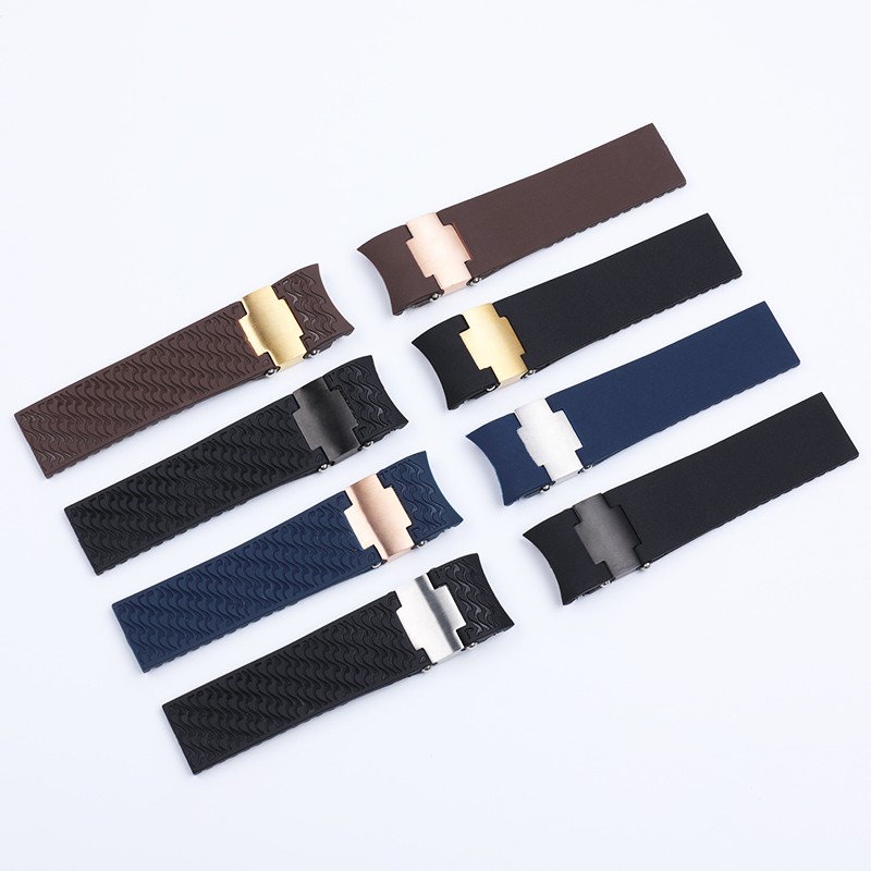 Top quality 22mm for Diver and Marine waterproof silicone rubber watchband watch band strap fit for Ulysse Nardin strap tools