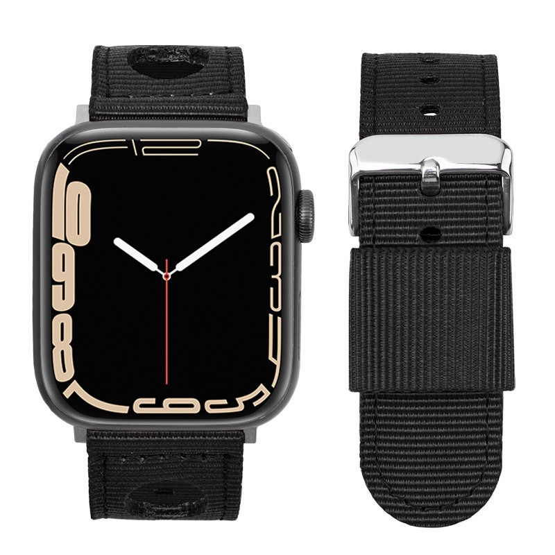 Nylon Strap Fit For Apple Watch iwatch7 High Quality Nylon Watch Strap For Apple Watch 7 6 5 4 3 2 1 Round Hole Waterproof Band
