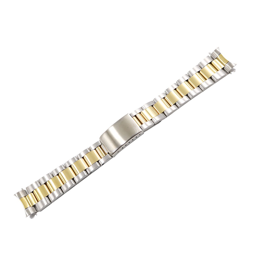 CARLYWET - Rose Gold or Silver Two Tone Watch Band, 316L, 13, 17, 19, 20mm, Wholesale