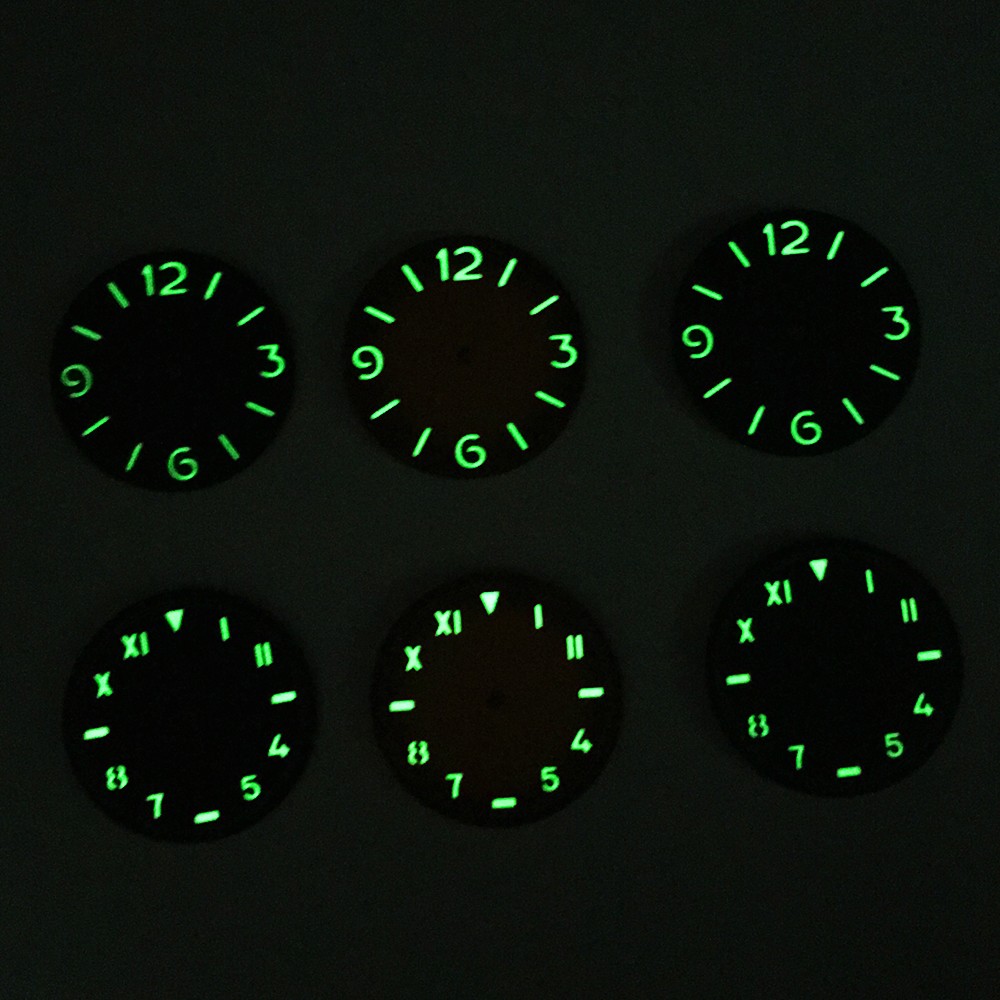 Watch Parts 37mm California Manual Winding Green Watch Literally Aseptic Dial For ETA 6497 ST3600 Luminous Movement