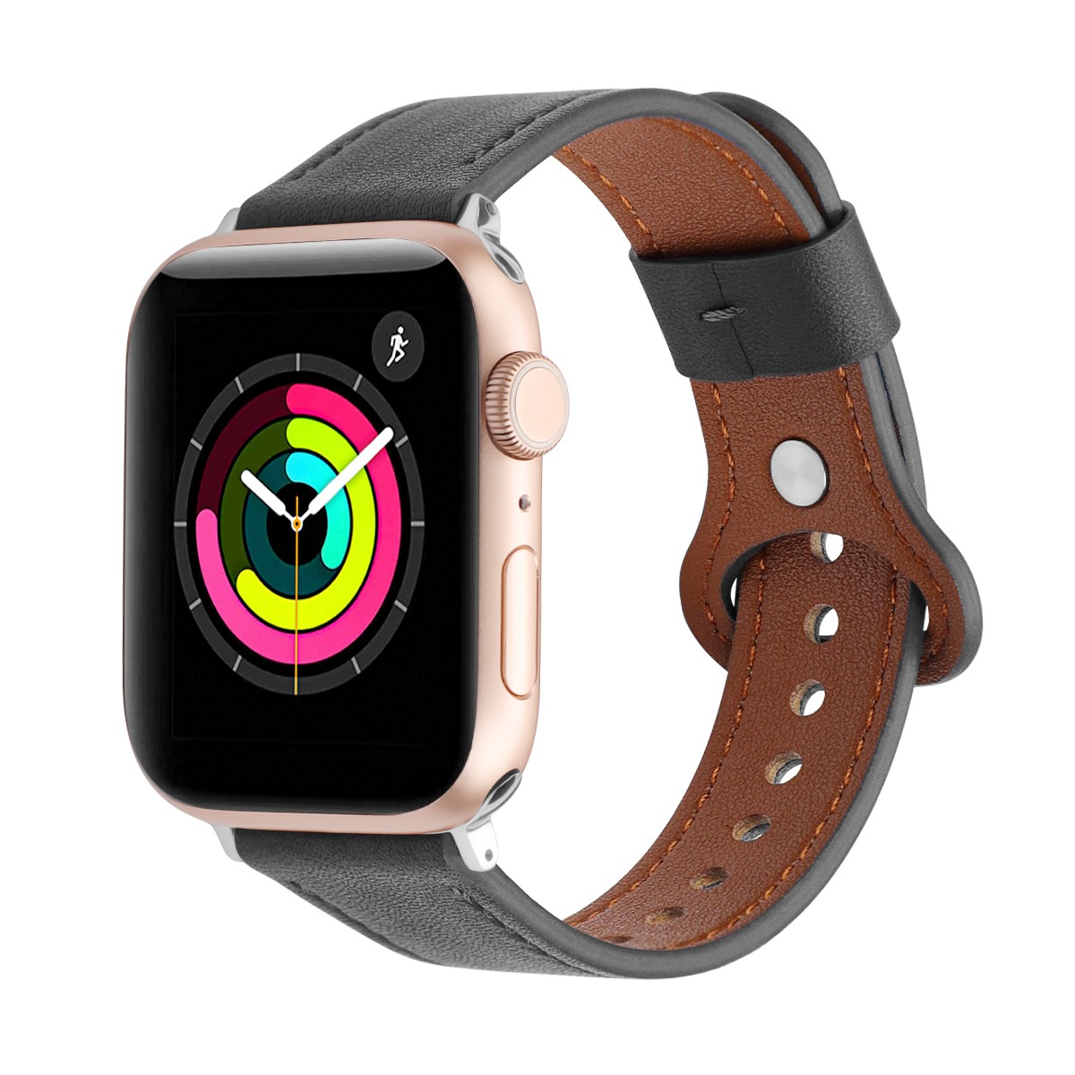 Fashion Thin Leather Band for Apple Watch 38 42mm 40 44mm Pin Watch Band for iWatch Series 6 5 4 3 2 1 SE Replacement Strap