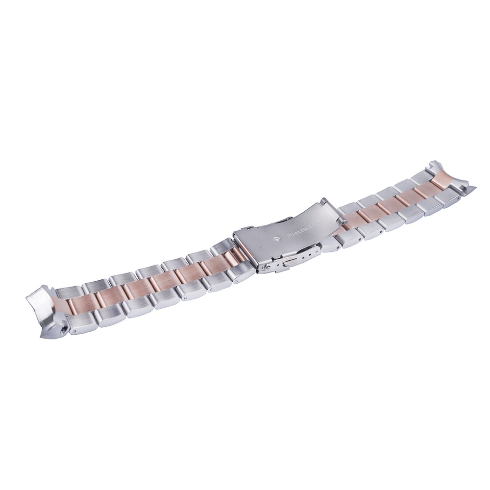 CARLYWET - Metal Replacement Band for Seiko Watches, High Quality Stainless Steel Band, 22mm Double Push Clasp