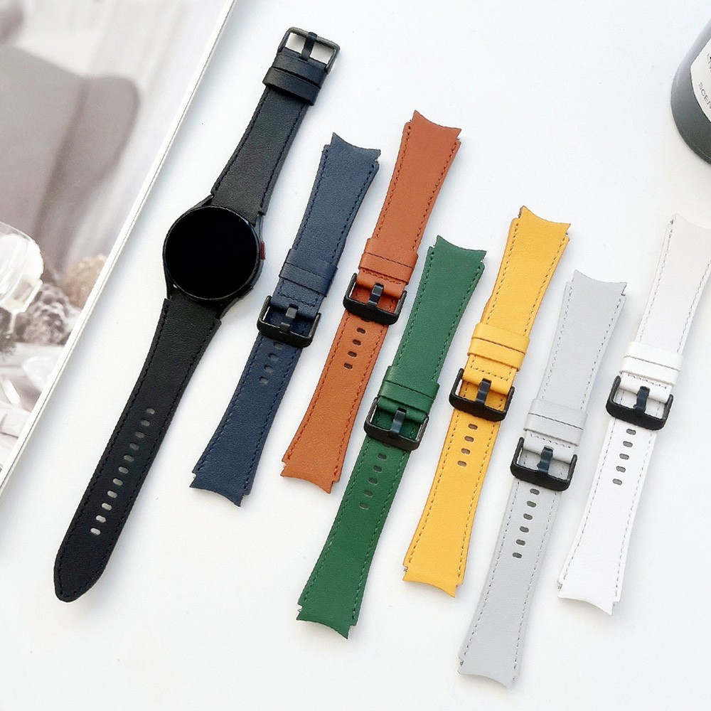 leather band for samsung galaxy watch 4 classic 46mm 42mm 44mm 40mm smartwatch strap no gaps bracelet correa galaxy watch 4 strap