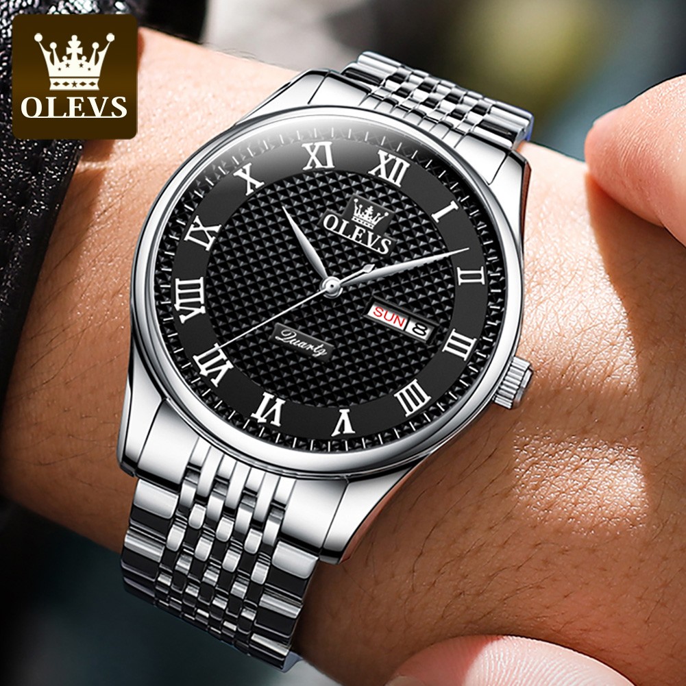 OLEVS Luxury Brand Watch Men Waterproof Stainless Steel Date Clock Sport Fashion Quartz Wrist Watches Relogio Masculino