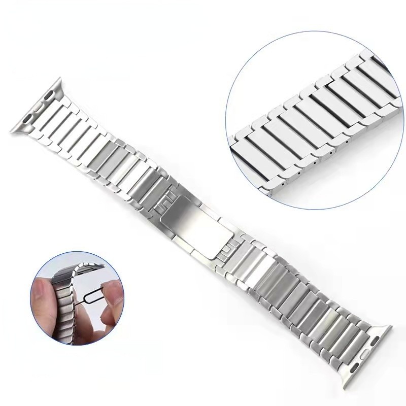 Watch Band for Apple Watch 7 6 5 4 SE 45mm 41mm 44mm 40mm Luxury Stainless Steel Smart Watch Wristband for iwatch 3 2 42mm 38mm