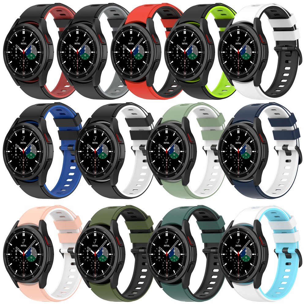 Sports Silicone Strap For Samsung Galaxy Watch Band 4 classic 46mm 42mm Bracelet Galaxy Watch 4 44mm 40mm Curved End Wristbands