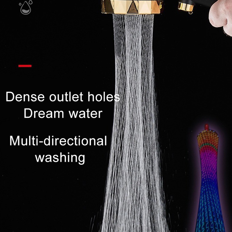 High Pressure Upgrade Shower Head 3 Modes Handheld Adjustable Water Saving Shower Pressure Spray Nozzle Bathroom Supplies