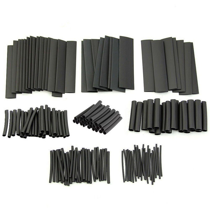 127pcs Heat Shrink Wire Tube Shrinkable Wrap Tubing Wire Connect Cover Cable Protection Electrical Cable Waterproof Shrinkable 2:1