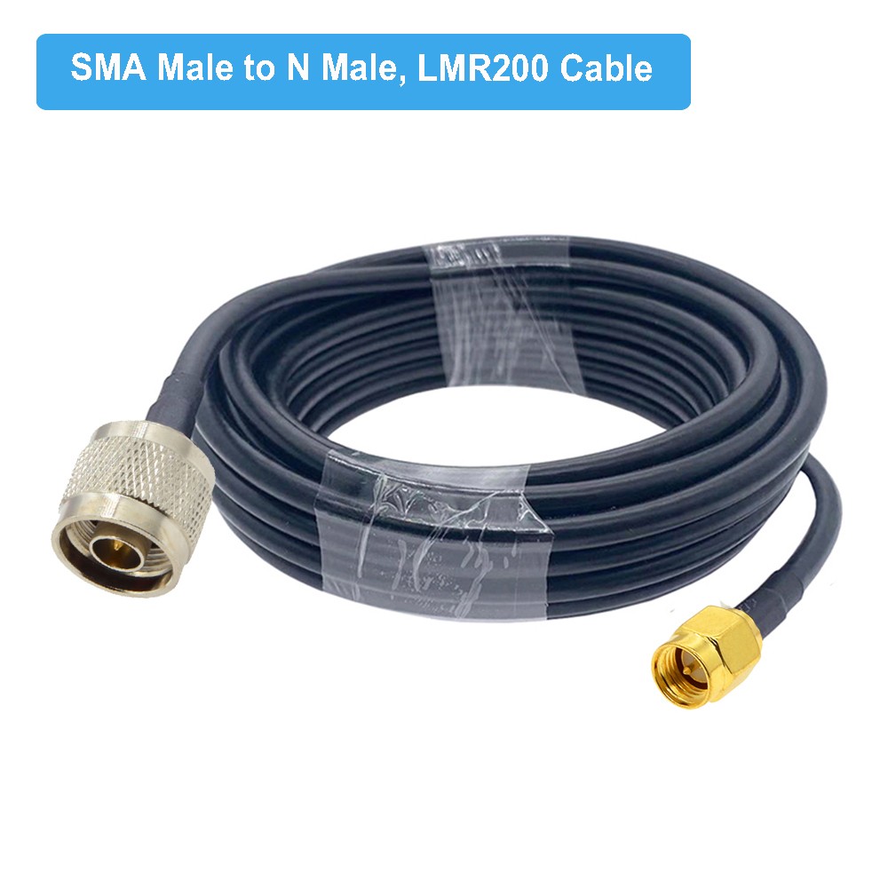 LMR200 RP-SMA Male to N Female Bulkhead Low Loss Coax Cable RF Extension Jumper for 4G LTE Wireless Router Gateway Celluloradio