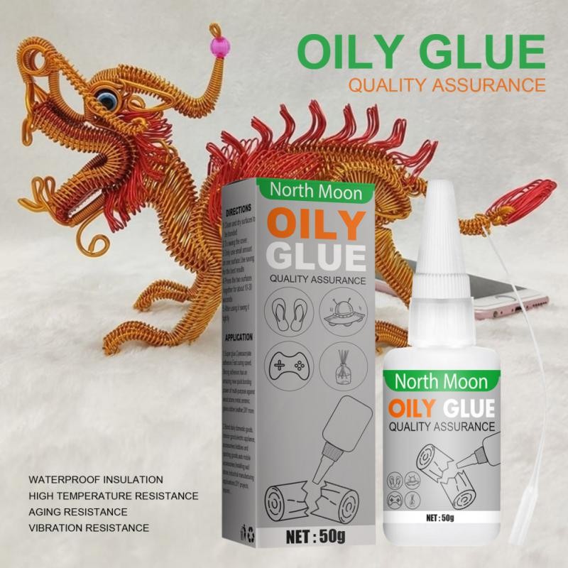 50ml Super Oily Glue Welding Agent Oil Glue Sticky Shoes Metal Wood Ceramic Handmade DIY Grease Glue Acrylic Adhesive Sealants