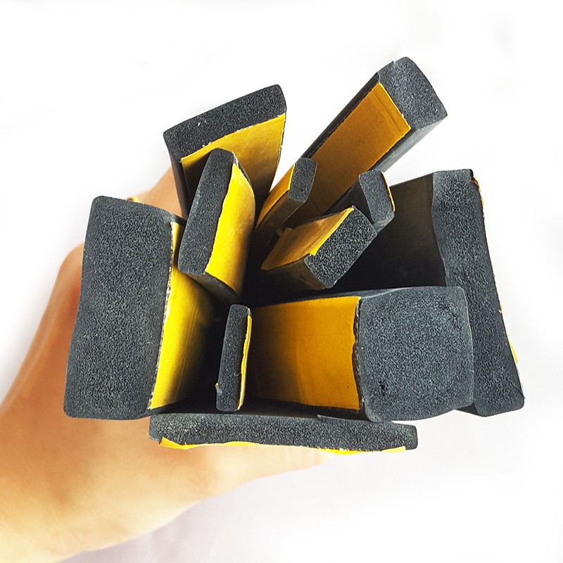 Rubber Self Adhesive Sponge Seal Tape Width10-30mm Thick 2-20mm Adhesive Material One-Way EVA Black Foam Anti-collision Sealing Gasket