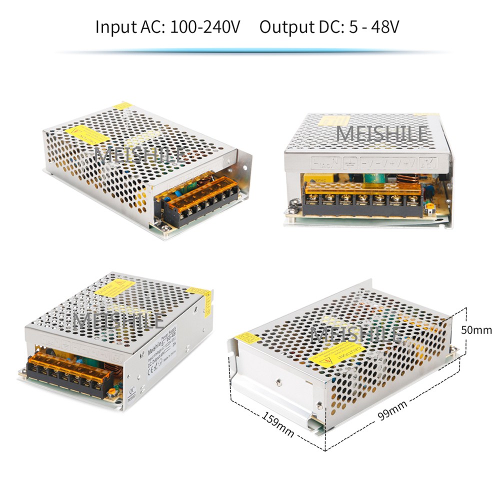 DC 5V 12V 24V 36V 48V 60V Switching Power Supply 2A 3A 4A 5A 8A 10A 15A 20A 25A 30A 40A 50A 60A 100A Power Adapter Converter