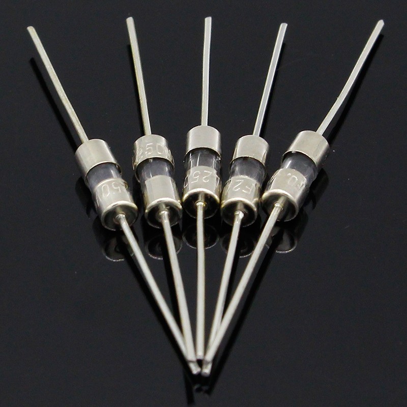 50pcs/lot 3*10mm 5 Values ​​Fuse Assorted Kit M125 With Pin Electronic Component 0.5A 1A 2A 3A 5A