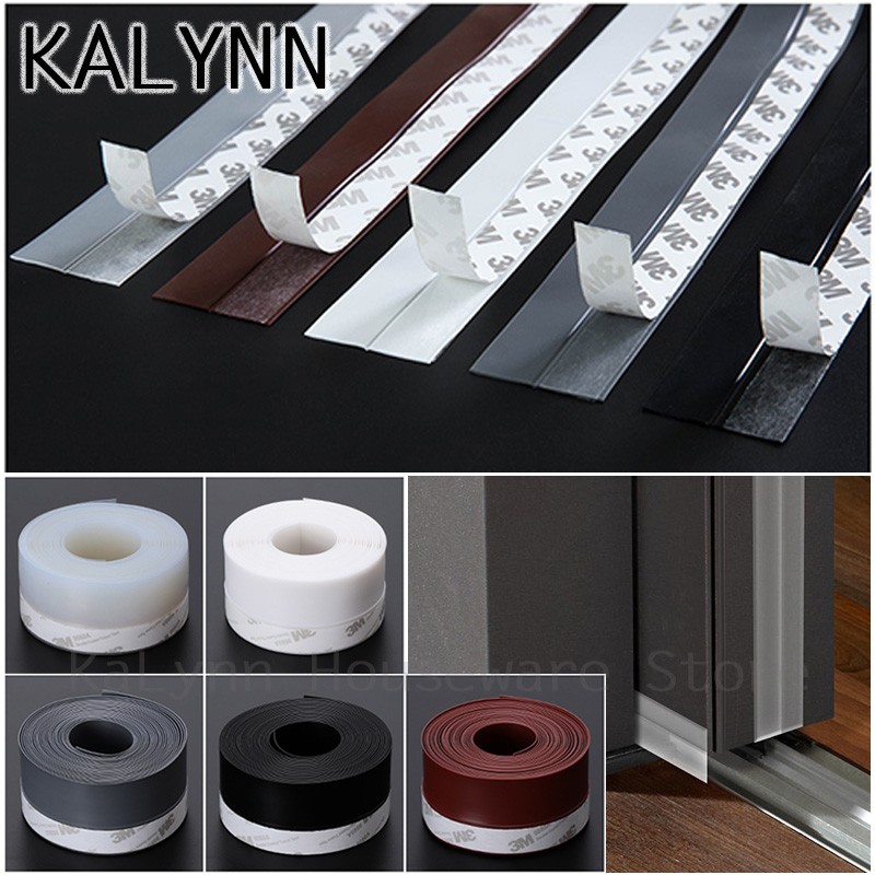 5 Color 1-10M Length Window Door Bottom Self Adhesive Silicone Rubber Seal Weathering Strip Door Seal Bar Window Sealing Tape