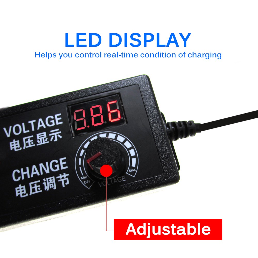 Adjustable AC to DC Power Supply 3V 5V 6V 9V 12V 15V 18V 24V 1A 2A 5A Universal Power Supply Adapter 220V to 12V Volt Adapter