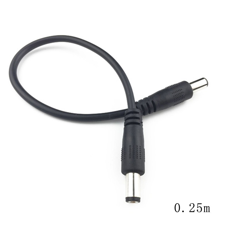 DC Power Cable Adapter Connector, 5.5 x 2.1mm Male to 5.5 x 2.1mm, Male