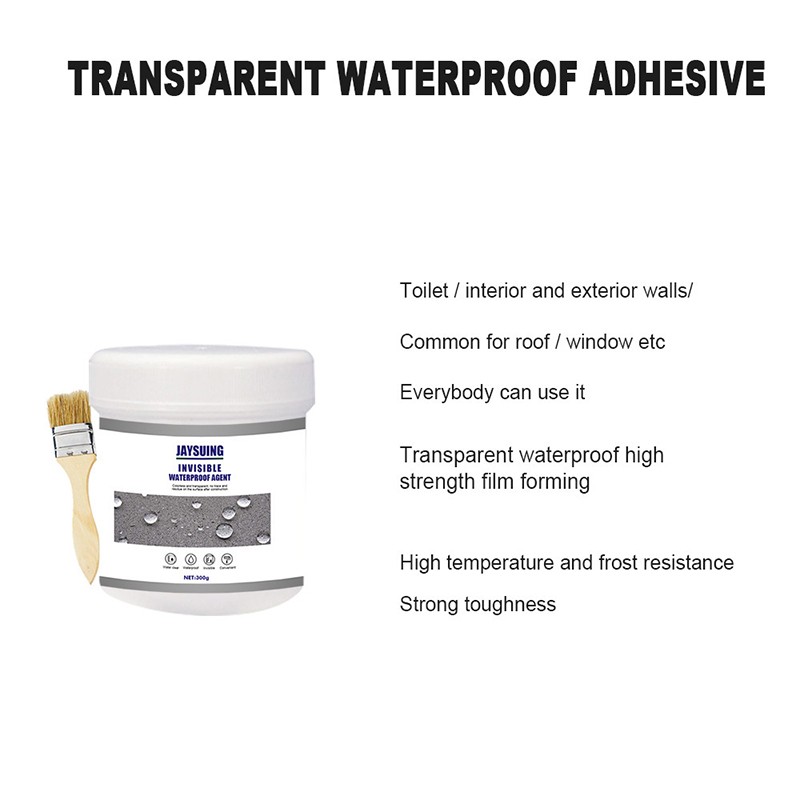 30/100/300g Transparent Agent Waterproof Toilet Anti Spill Glue Strong Fastening Adhesives Sealant Invisible Glue Bathroom LBS