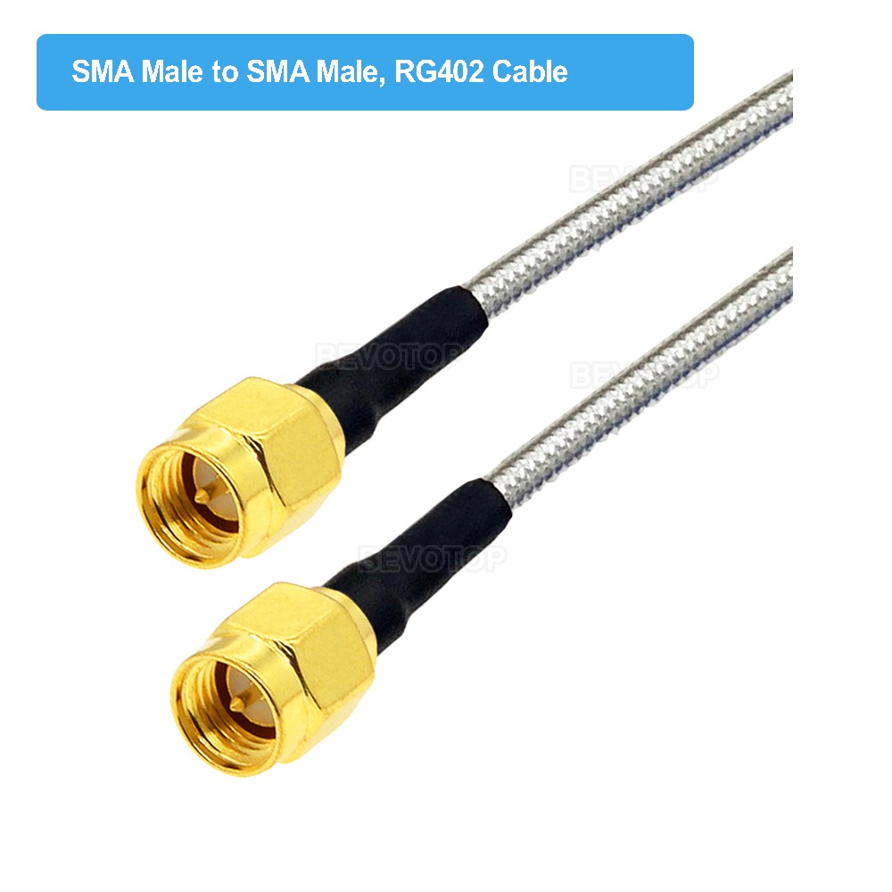 RG402 SMA Male to SMA Male Plug Semi Flexible Silver RG402 Test Cable High Frequency 50ohm 6GHz RF Pigtail Coaxial Cable