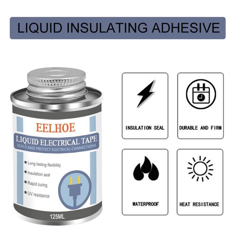 125ml Electrical Tape Liquid Insulation Sealant Electronic Static Sealant High Temperature Resistant Glue Seal Waterproof