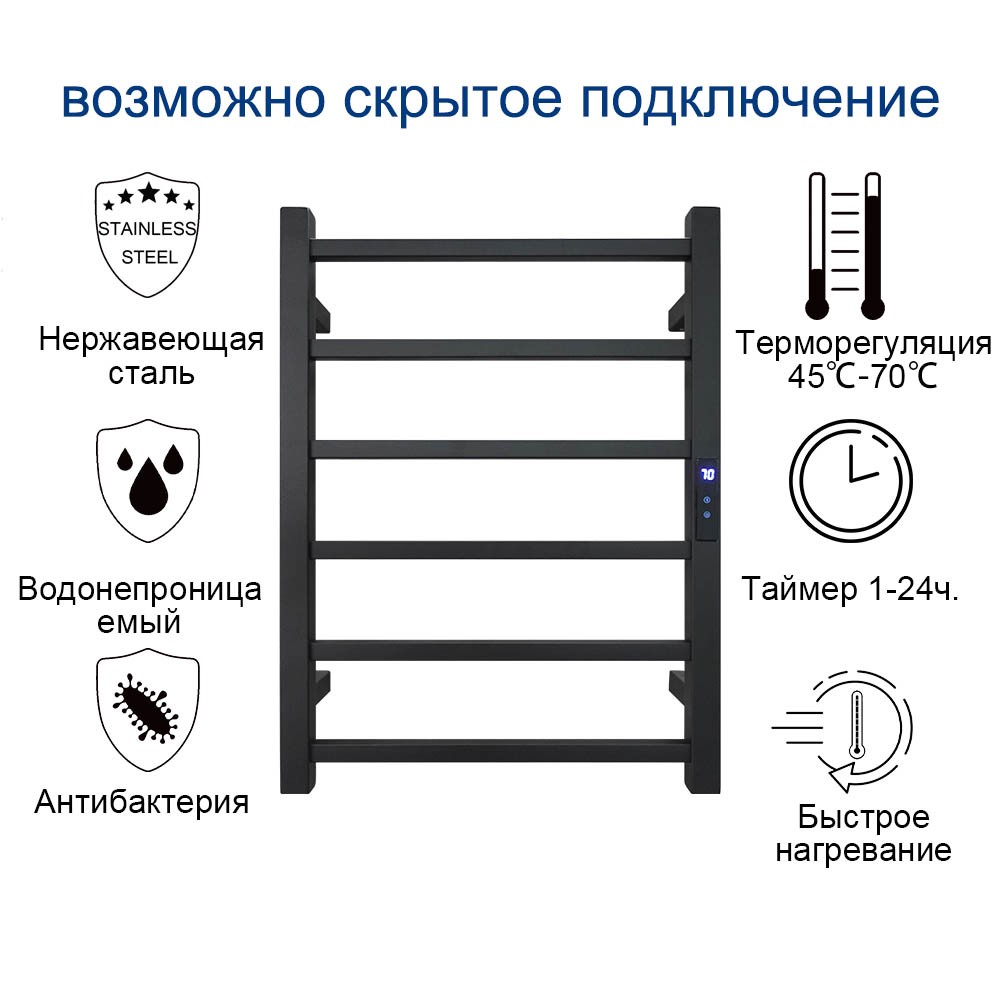 Electric Towel Warmer Steel Towel Warmer Electric Cordless Towel Rack Electric Towel Warmer Temperature and Time Control