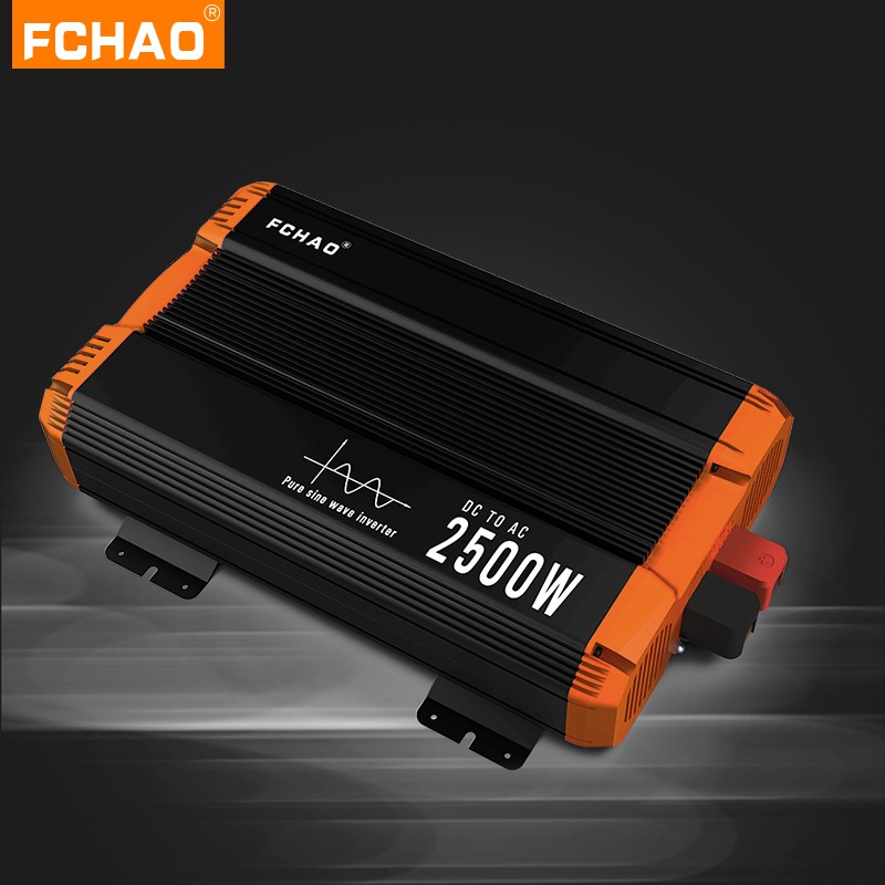 FCHAO 5000W Car Power Inverter Pure Sine Wave DC 12V 24V to AC 110V 220V LCD Display Home Voltage Converter Ups Universal Socket