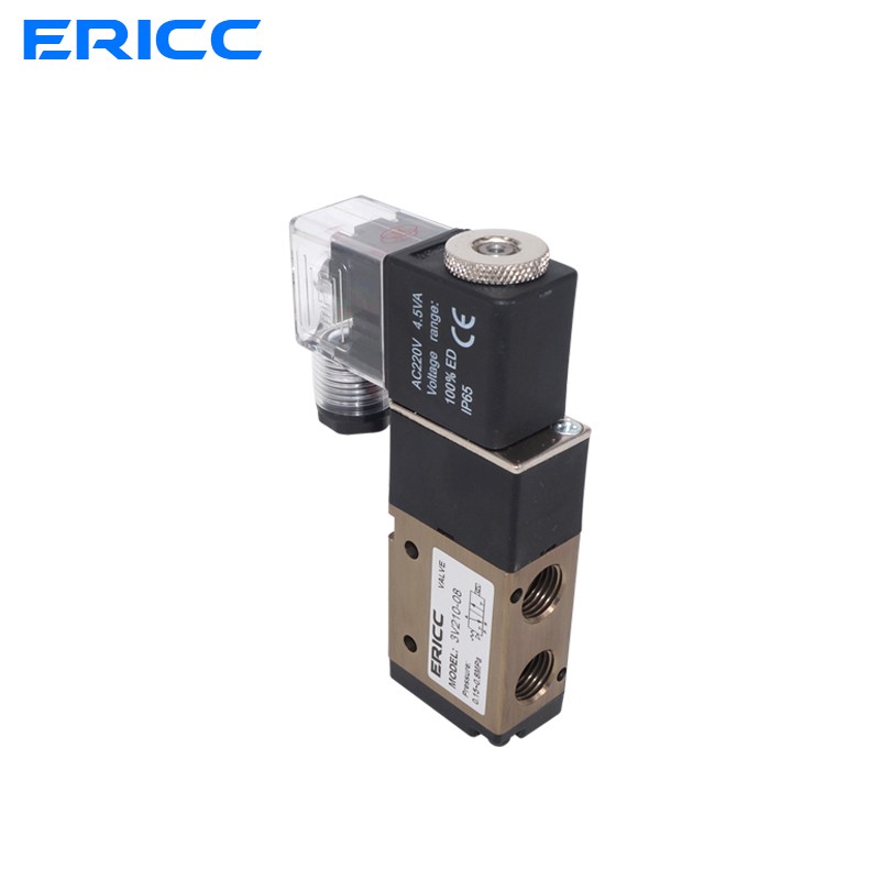 3 Way Port 2 Position 3V210-08 Normally Closed DC12V 24V AC220V Pneumatic Air Solenoid Valve Electric Gas Control Magnetic Valve