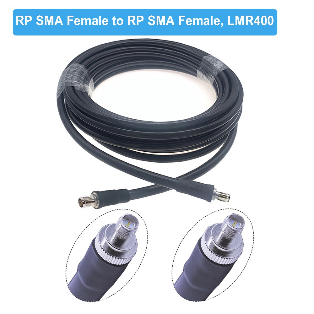 50 Ohm Pigtail RF Coaxial WiFi Router Extension Jumper Cord SMA LMR400 Cable RP-SMA Female to RP-SMA Female LMR-400